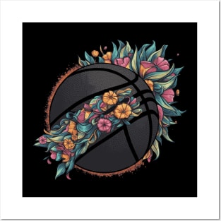 boho floral flowers for basketball player and lover Posters and Art